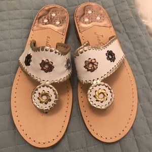 Jack Rogers “Jacks” Leather Sandals—Brand New!